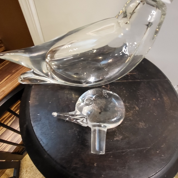 Murano V. Nason Hand Blown Glass Heavy Duck Decanter Signed - Picture 10 of 16